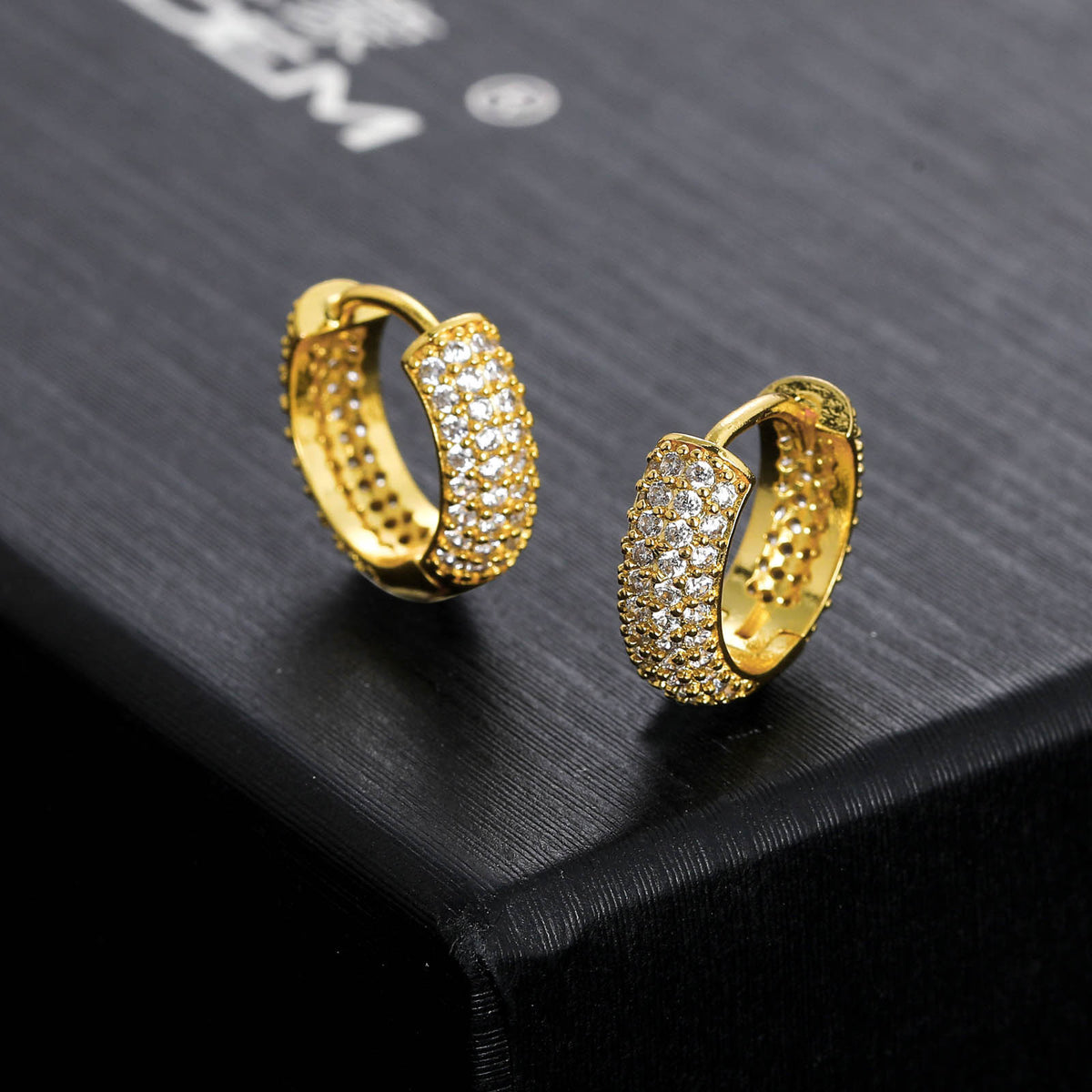 Round Bubble Copper Earrings for Men and Women product image