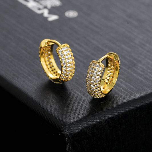 Round Bubble Copper Earrings for Men and Women