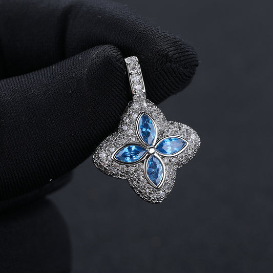 Multicolor Four-Leaf Clover Pendant Necklace