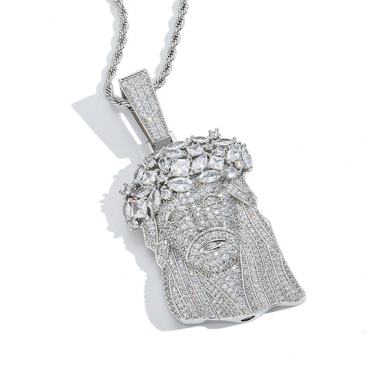 Hip Hop Vintage Fashion Cubic Zirconia Pendant Necklace for Men and Women
