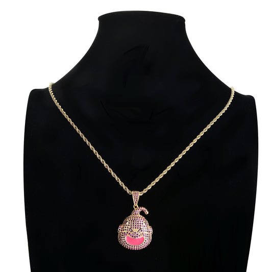 Hip Hop Dragon Cubic Zirconia Pendant Necklace for Men and Women