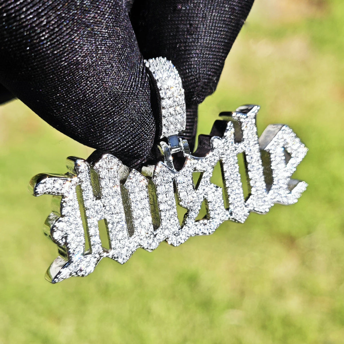 Unisex Iced Out Hustle Letter Pendant Necklace product image