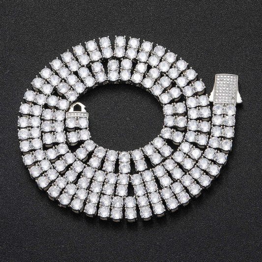 Hip Hop Tennis Chain Cubic Zirconia Necklace for Men and Women