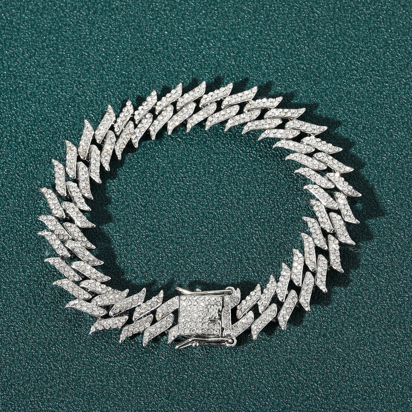 Hip Hop Punk Cuban Link Alloy Bracelet for Men