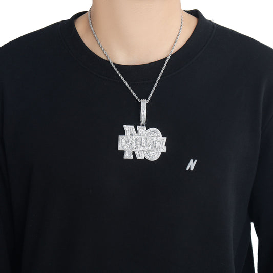 Hip Hop Letter Cubic Zirconia Pendant Necklace for Men and Women