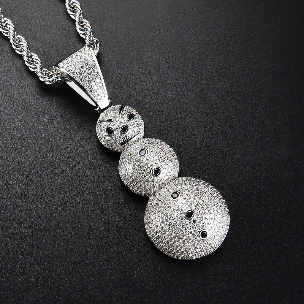Hip Hop Minimalist Fashion Copper Pendant Necklace for Men and Women