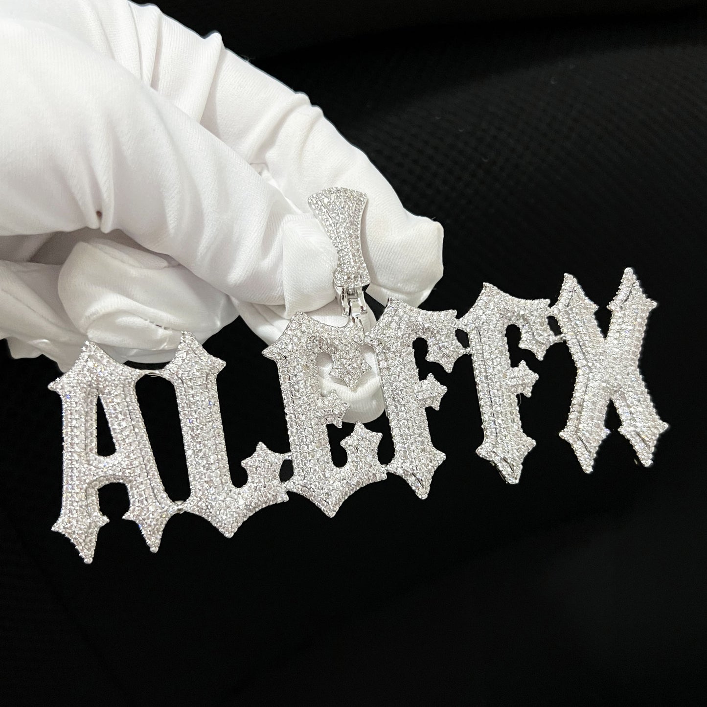 【Customized】Iced Out Crown Letter Pendant Necklace Unisex Hip Hop Statement Chain product image