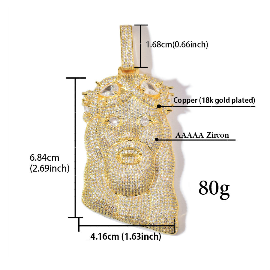Iced Out Gorilla Pendant Necklace for Men