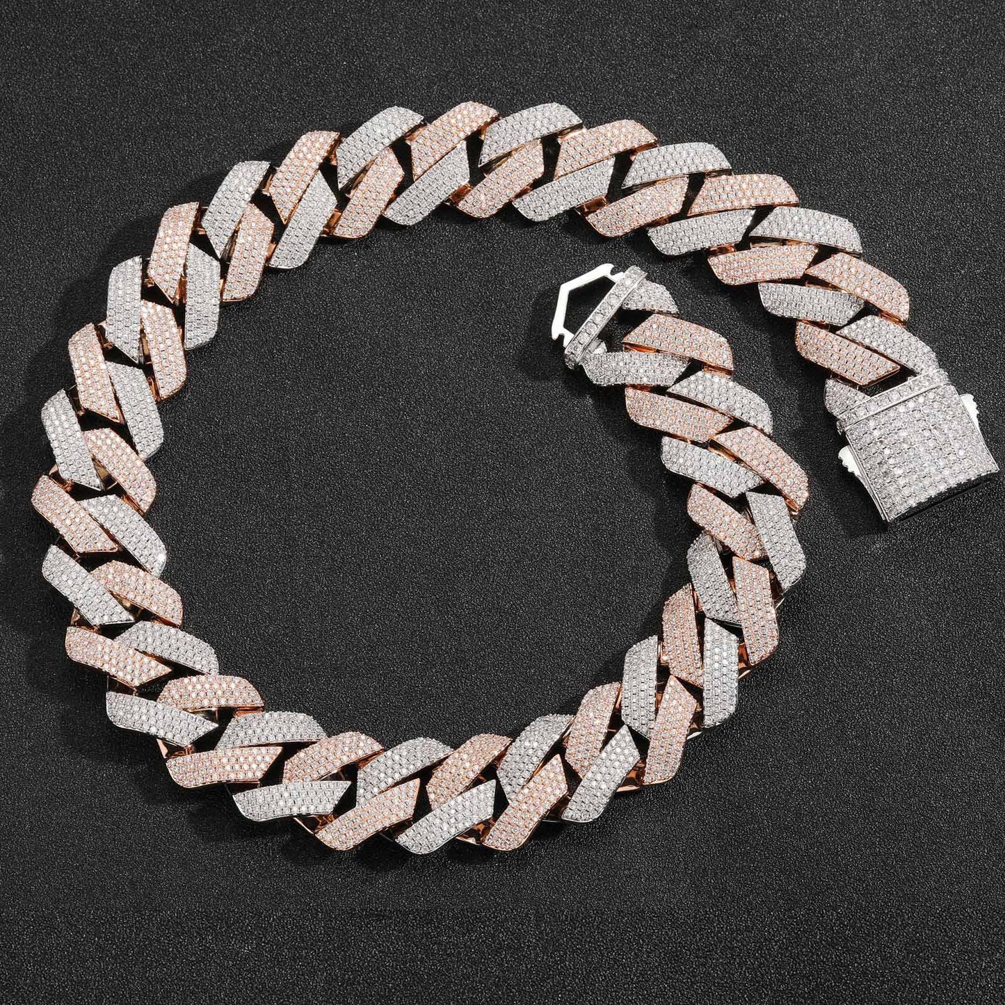 Hip Hop Minimalist Cuban Link Cubic Zirconia Necklace for Men