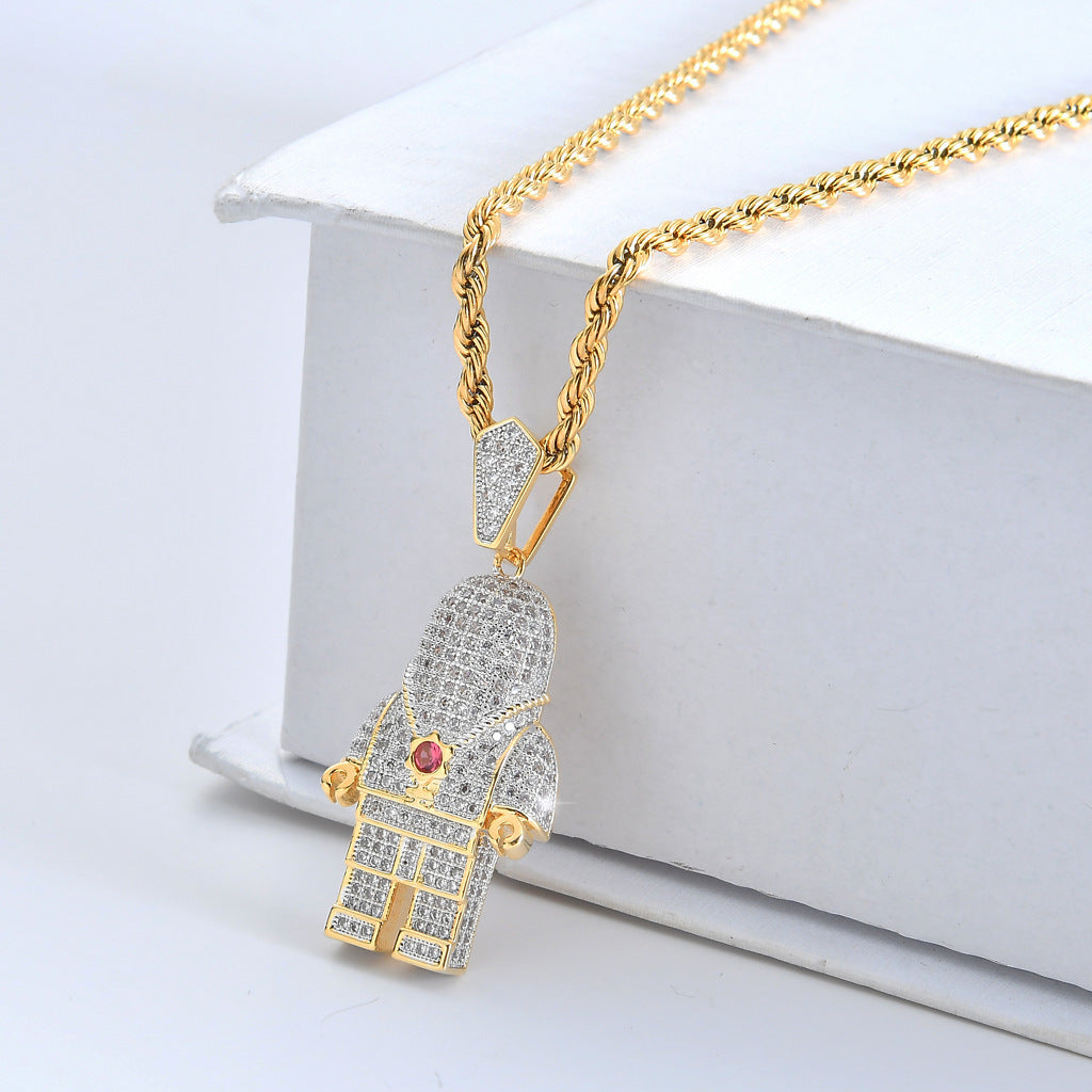 Hip Hop Fashion Stainless Steel Pendant Necklace for Men and Women
