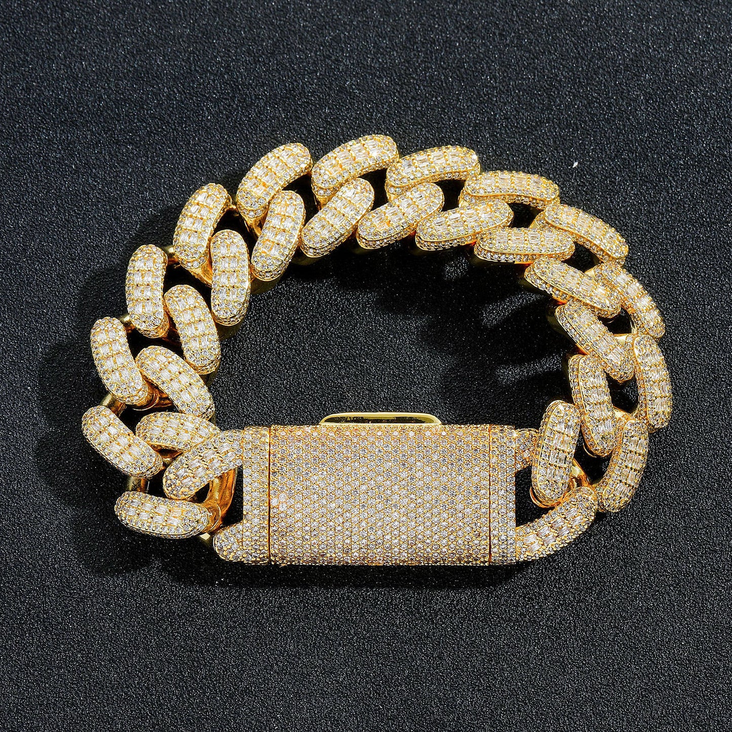 Hip Hop Cuban Link Copper Bracelet for Men