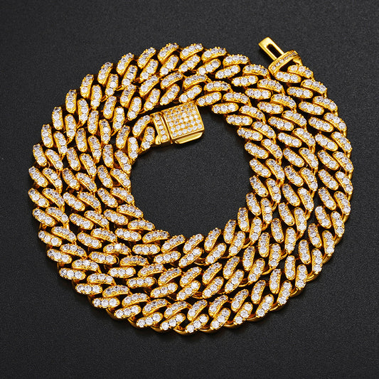 925 Silver Moissanite Cuban Link Chain Necklace for Men & Women - Iced Out Hip Hop Statement Necklace alternate product image
