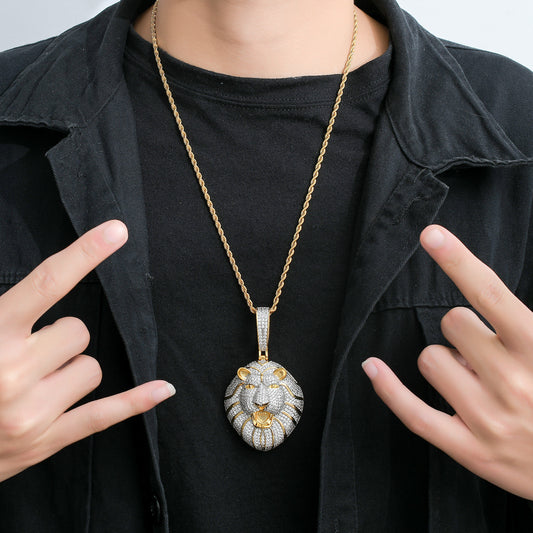 Hip Hop Fashion Cubic Zirconia Pendant Necklace for Men and Women