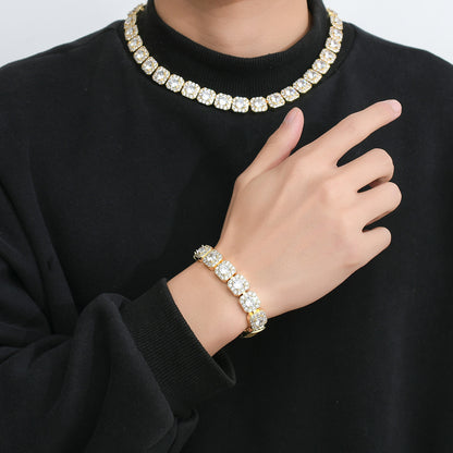 Iced Link Cubic Zirconia Bracelet for Men