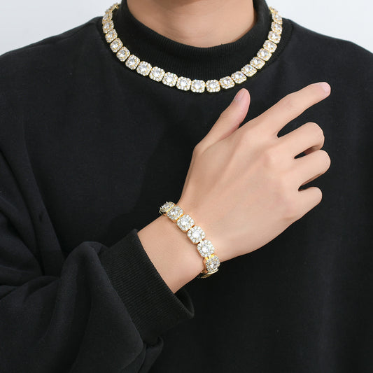 Iced Link Cubic Zirconia Bracelet for Men