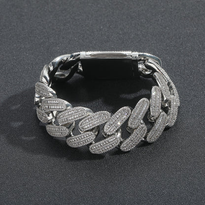 Hip Hop Cuban Link Copper Bracelet for Men