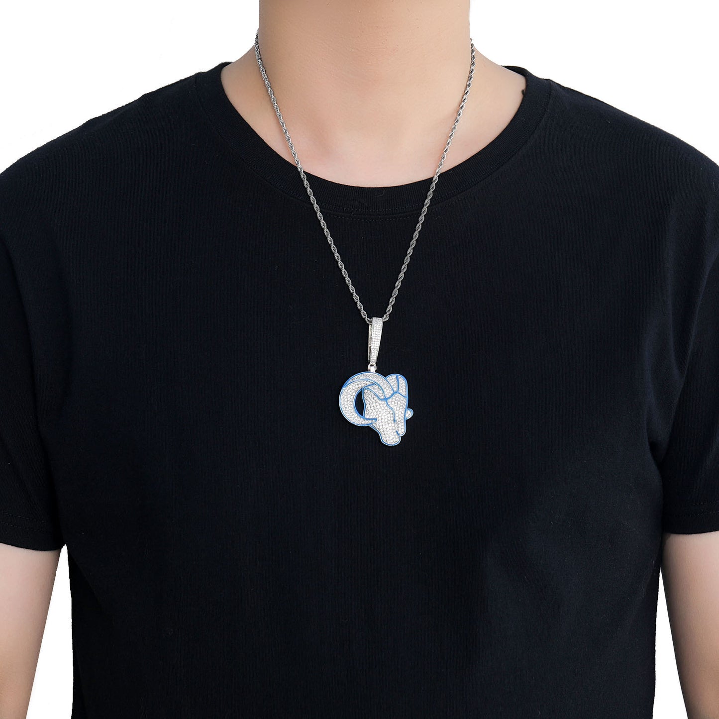 Hip Hop Fashion Cubic Zirconia Pendant Necklace for Men and Women