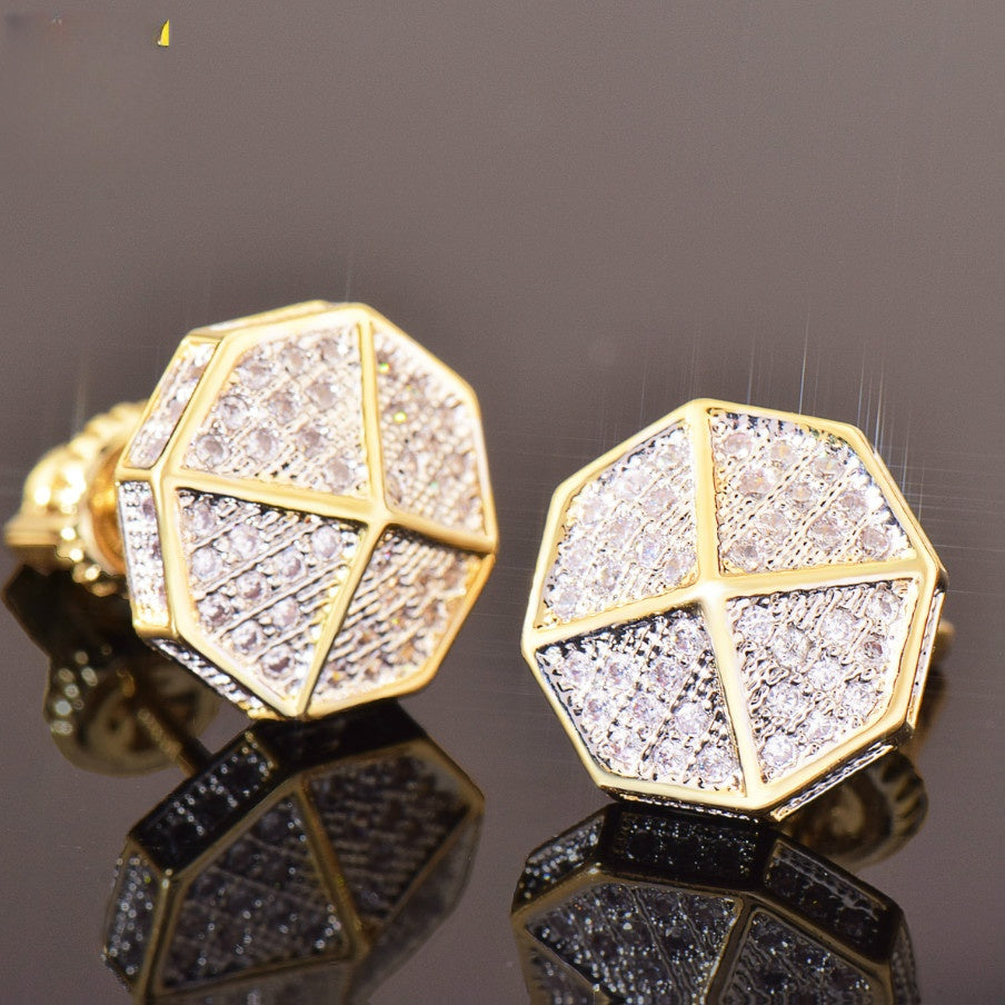 Hip Hop Geometric Stud Earrings