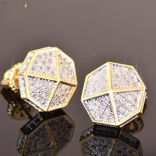 Hip Hop Geometric Stud Earrings