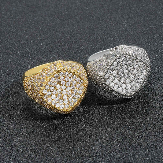 Hip Hop Vintage Geometric Copper Ring for Men