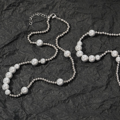 Hip Hop Vintage Fashion Pearl Necklace for Men