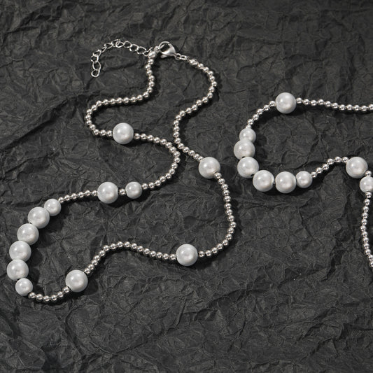 Hip Hop Vintage Fashion Pearl Necklace for Men
