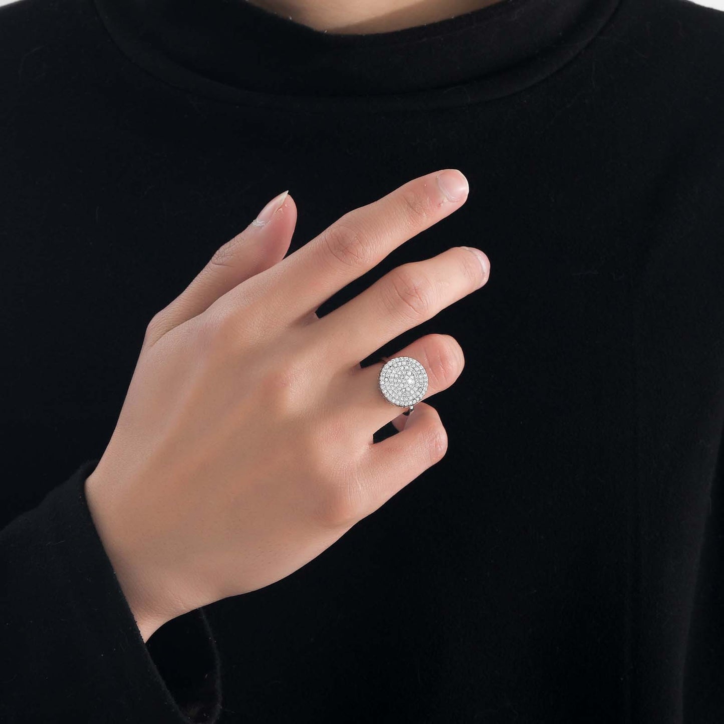 Hip Hop Geometric Round Copper Ring for Men