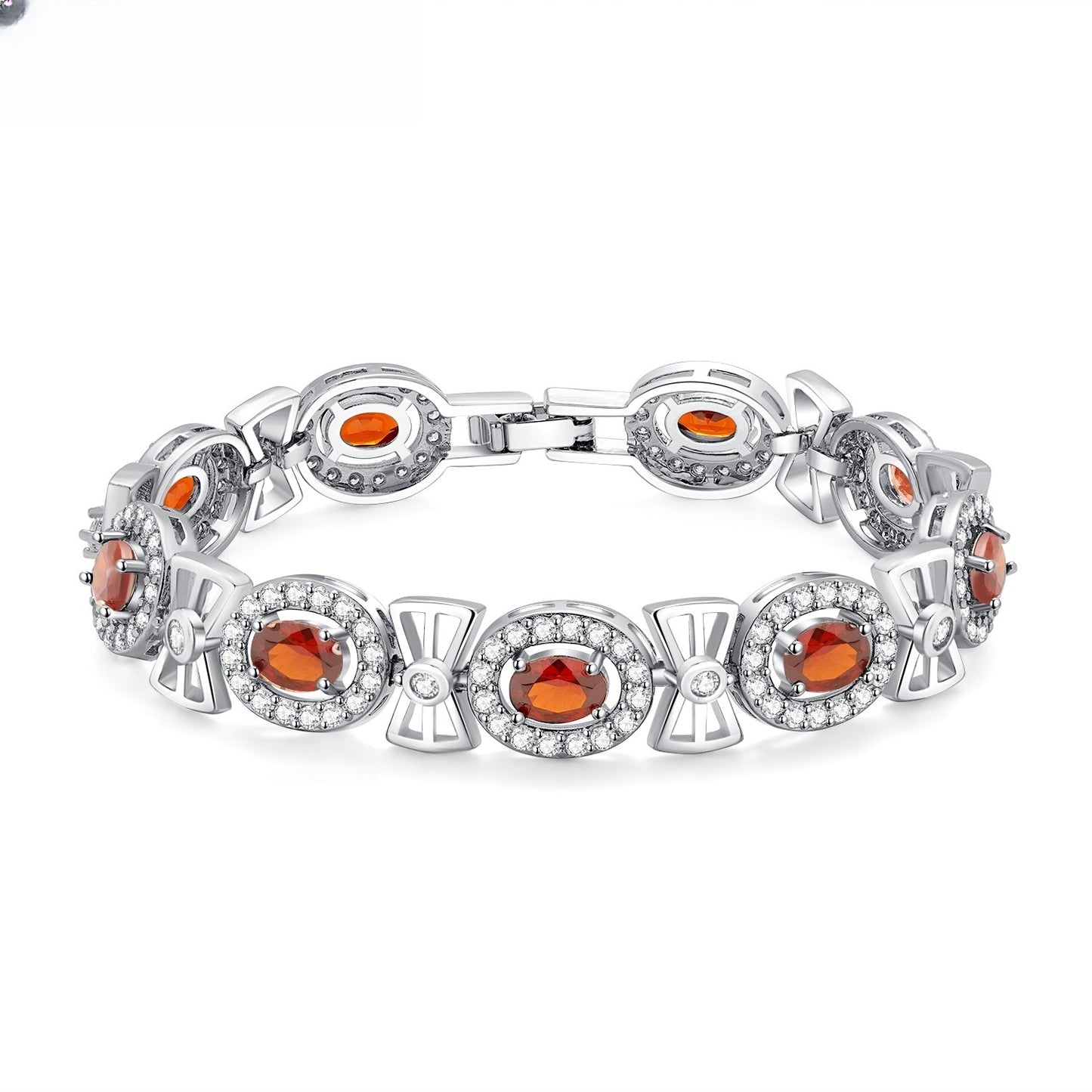 Bow Oval Gemstone Bracelet for Women