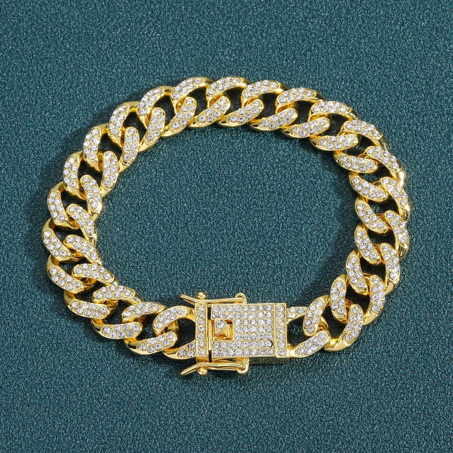 Hip Hop Cuban Link Alloy Bracelet for Men