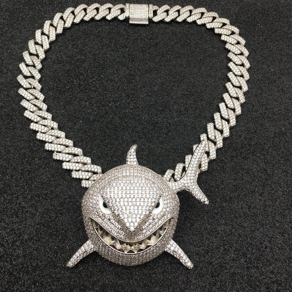 Hip Hop Cuban Link Cubic Zirconia Necklace for Men and Women