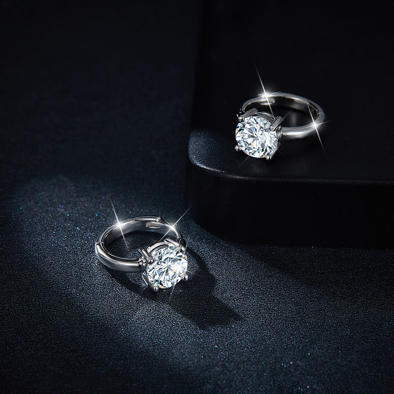 Round Cut Four-Prong Stud Earrings for Women, Everyday Pierced Jewelry product image