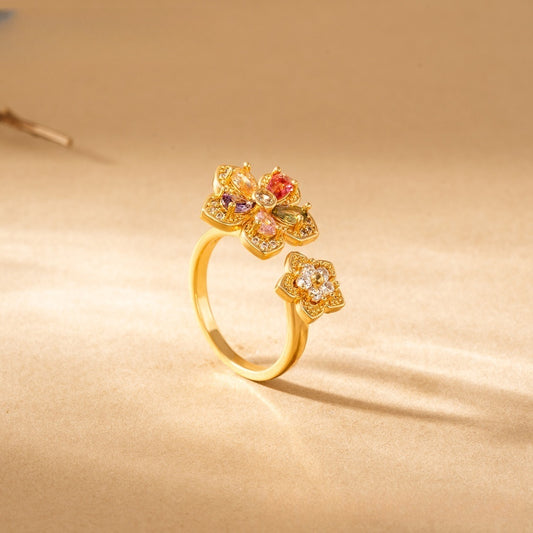 Floral Open Ring for Women