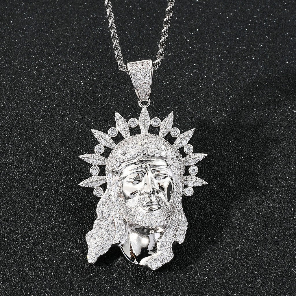 Hip Hop Vintage Fashion Cubic Zirconia Pendant Necklace for Men and Women