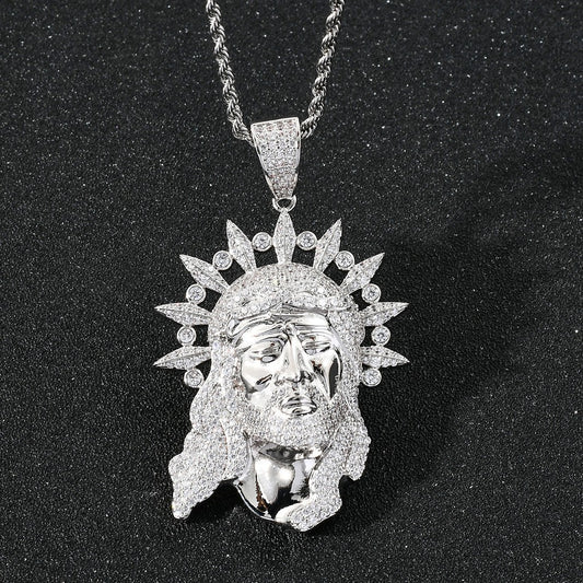 Hip Hop Vintage Fashion Cubic Zirconia Pendant Necklace for Men and Women