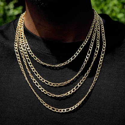 3-6 mm Figaro Link Stainless steel Necklace - CHA074