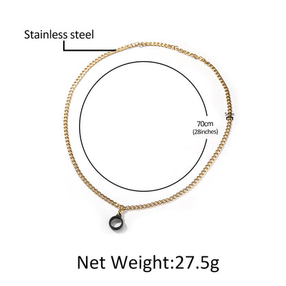 Stainless Steel Vape Pendant Necklace for Women & Men, Hip Hop Statement Chain in Silver, Gold and Rose Gold
