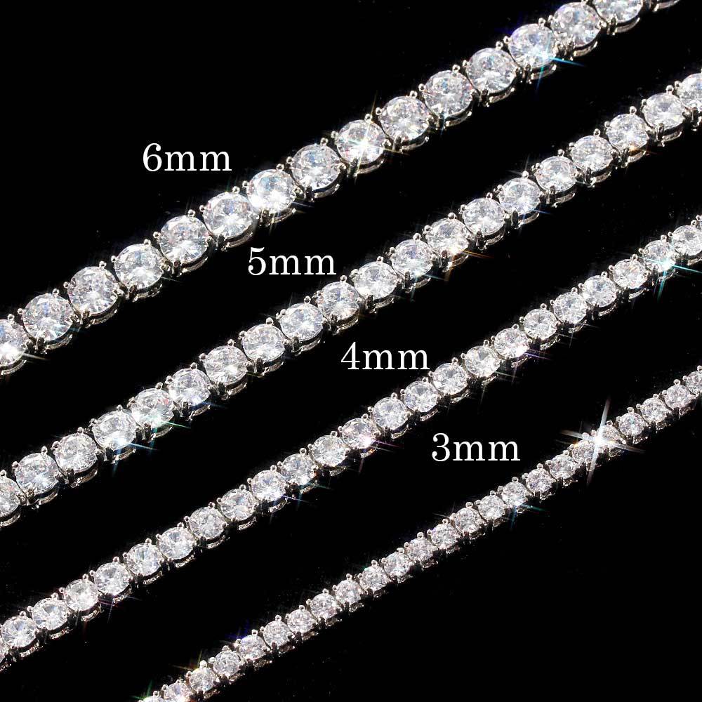 3-6 mm Round CZ Tennis Copper Necklace - CHA003 product image