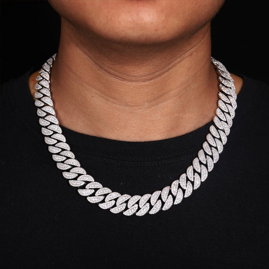Iced Out 16mm Cuban Link Chain Necklace or Bracelet in Cubic Zirconia for Men & Women alternate product image