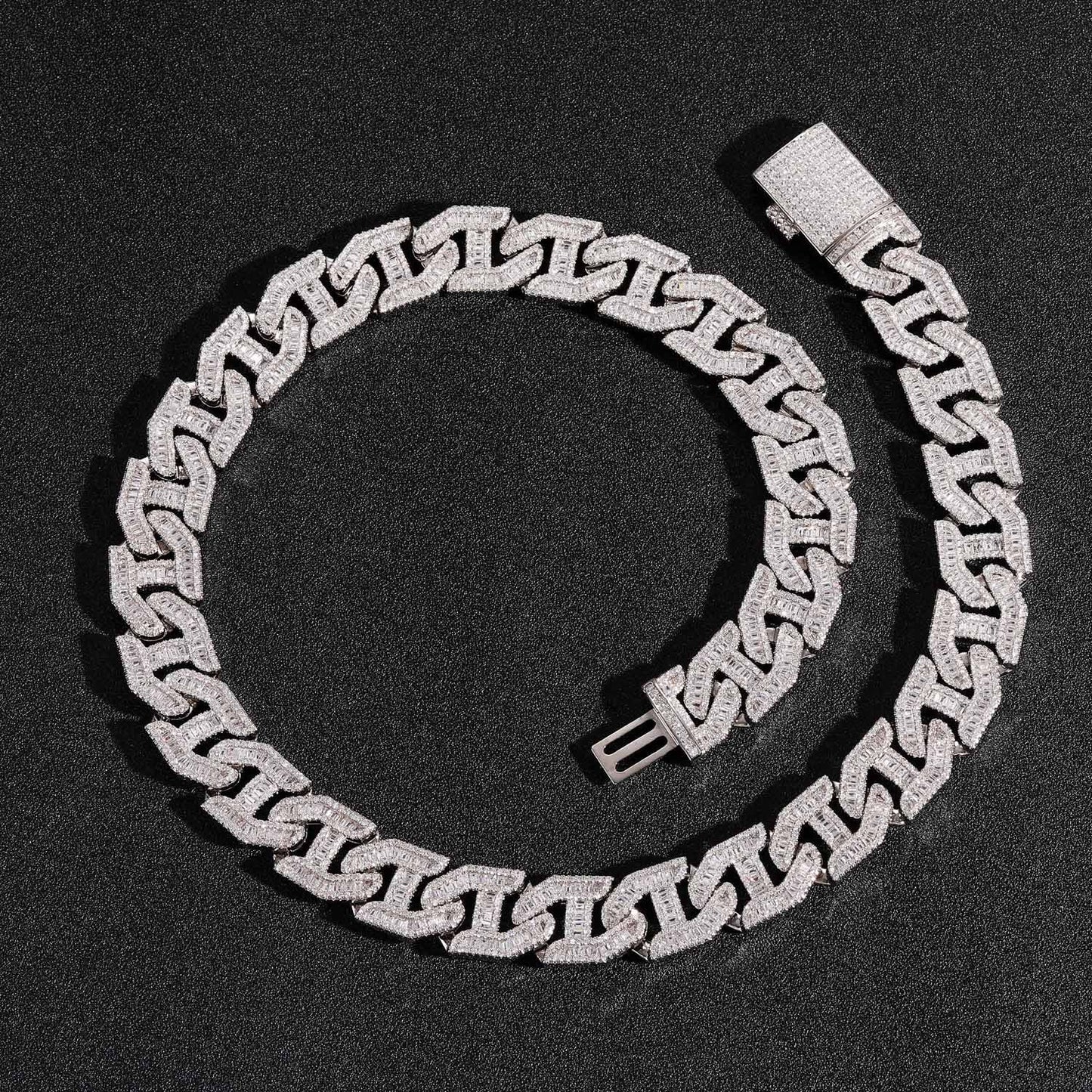Hip Hop Fashion Cubic Zirconia Necklace for Men