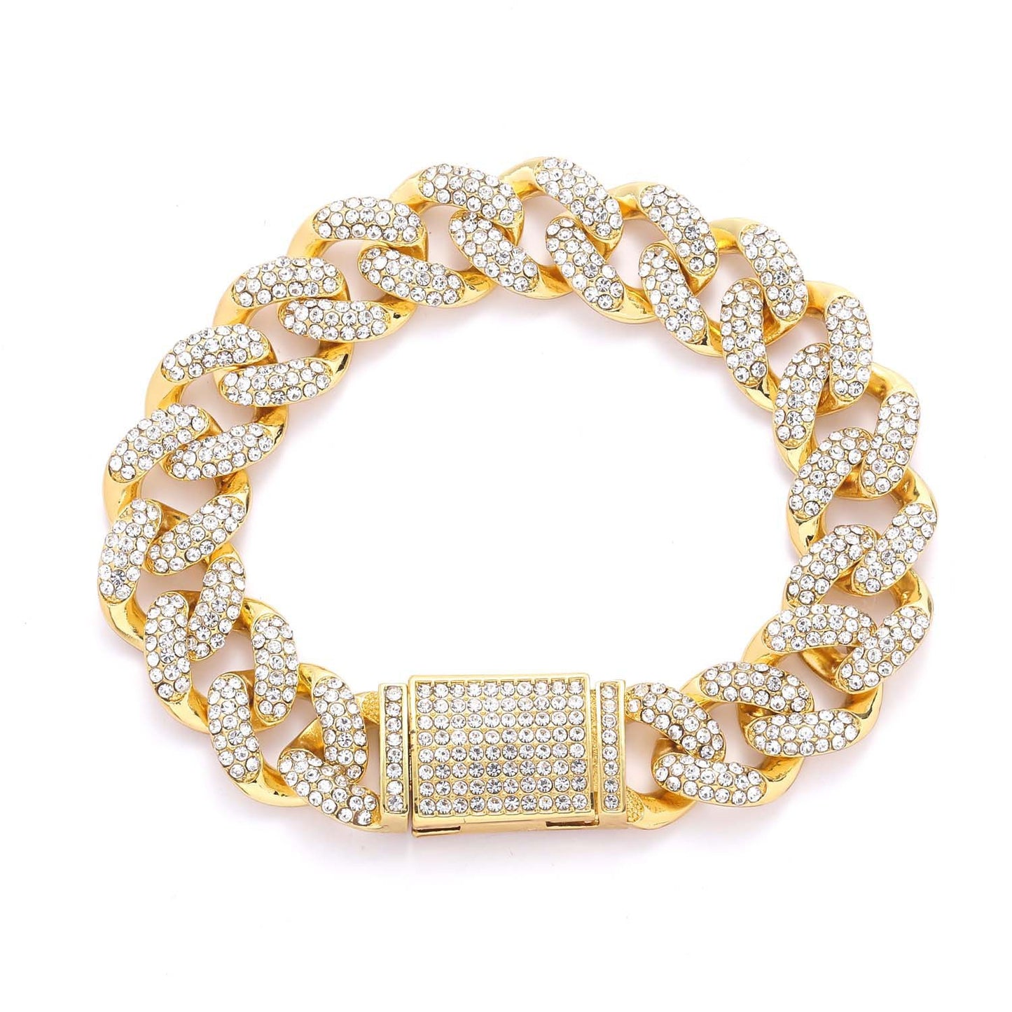 Hip Hop Letter Cuban Link Alloy Pendant Necklace for Men
