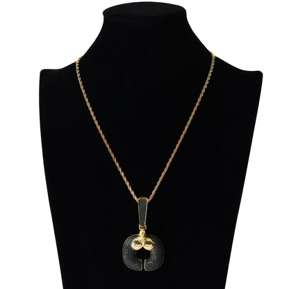 Hip Hop Fashion Cubic Zirconia Pendant Necklace for Men and Women