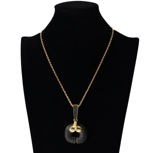 Hip Hop Fashion Cubic Zirconia Pendant Necklace for Men and Women