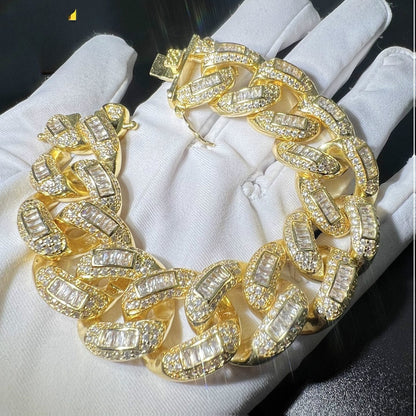 Unisex Iced Out Cuban Chain Statement Necklace