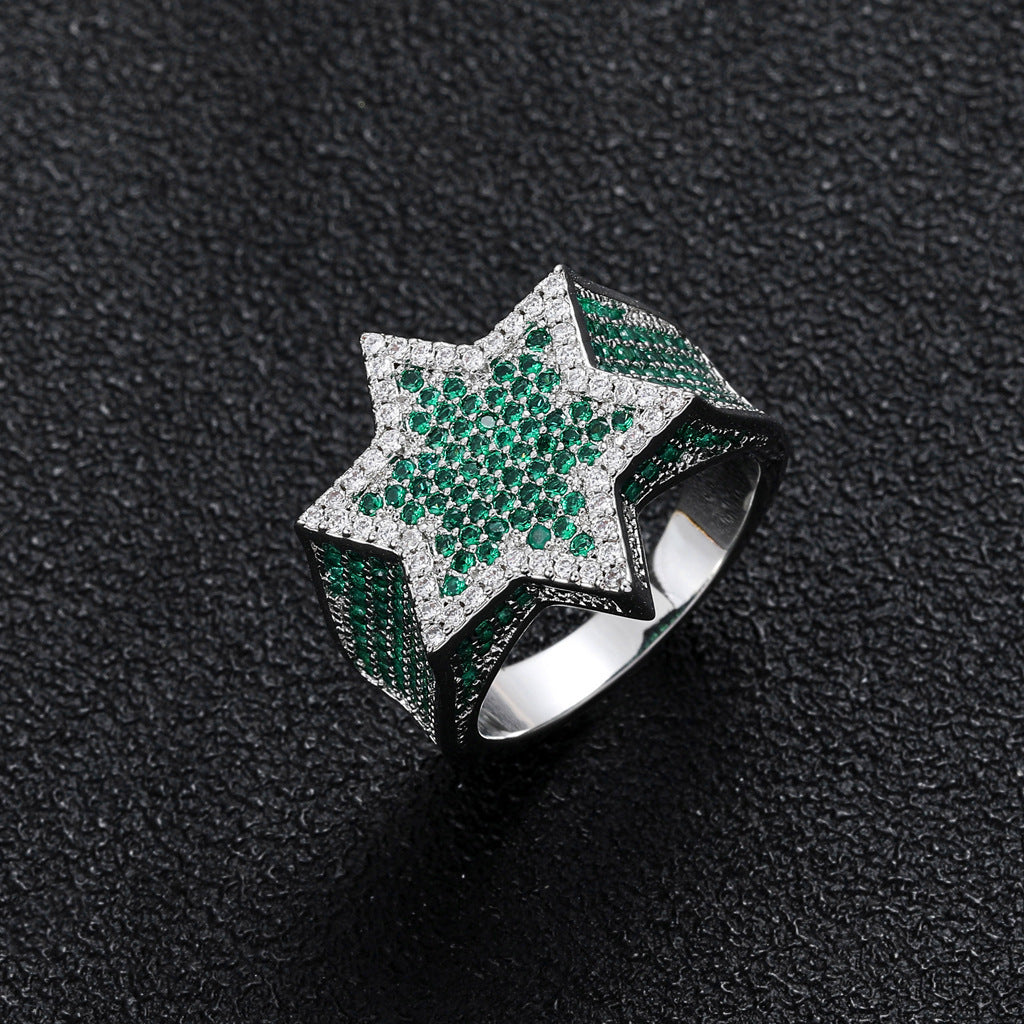 Hip Hop Minimalist Fashion Cubic Zirconia Ring for Men