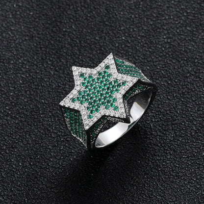 Hip Hop Minimalist Fashion Cubic Zirconia Ring for Men