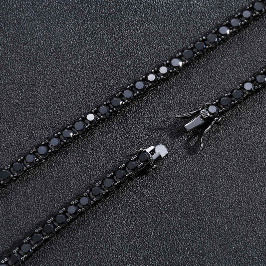 Hip Hop Light Luxury Tennis Chain Cubic Zirconia Bracelet for Men