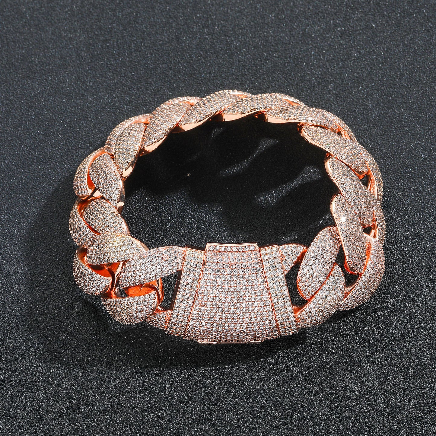Hip Hop Minimalist Cuban Link Cubic Zirconia Bracelet for Men