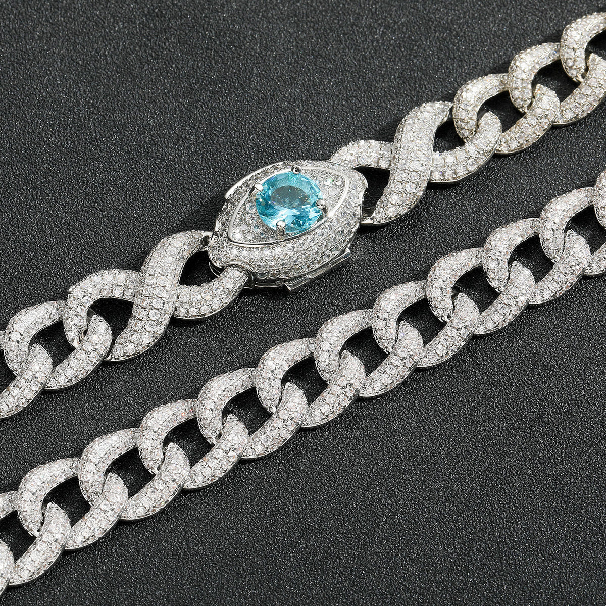 Hip Hop Vintage Cuban Link Cubic Zirconia Necklace for Men product image