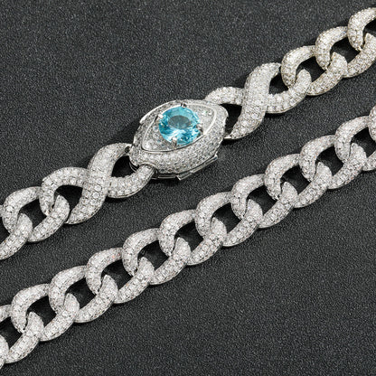 Hip Hop Vintage Cuban Link Cubic Zirconia Necklace for Men