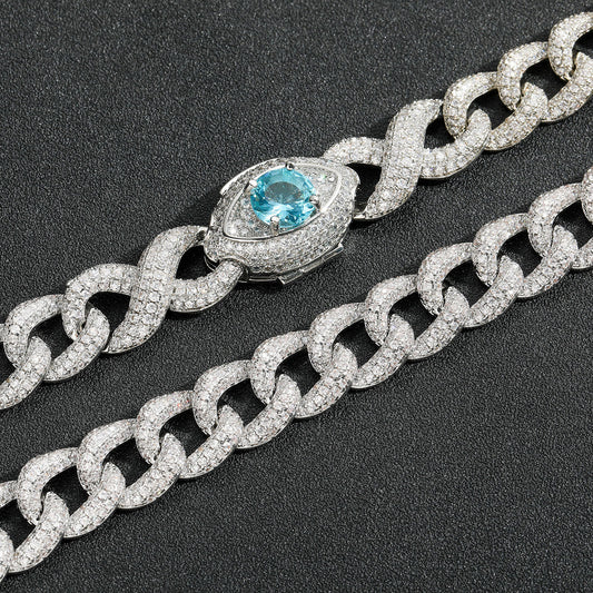 Hip Hop Vintage Cuban Link Cubic Zirconia Necklace for Men